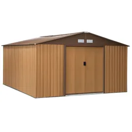 schowek-ogrodowy-outsunny-stalowy-brazowy-340-x-386-x-200-cm