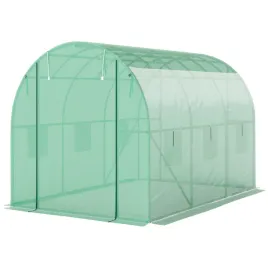 tunel-foliowy-outsunny-300x200x197-cm-zielony-z-wzmocnionym-szkieletem