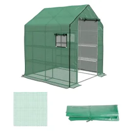 folia-do-szklarni-outsunny-140x143x190-cm-zielona-z-rolowanymi-drzwiami