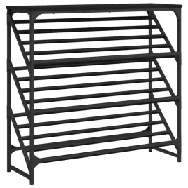 szafka-na-buty-z-3-polkami-drewnopochodne-stal-czarna-90x30x85-cm