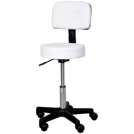 bialy-okragly-hoker-regulowany-o35-cm-wysokosc-43-55-cm