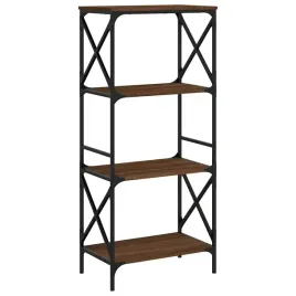 regal-na-ksiazki-brazowy-dab-59-x-35-x-132-cm-z-metalowa-rama