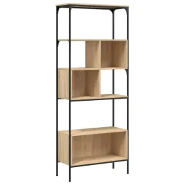 regal-na-ksiazki-dab-sonoma-76-x-33-x-1885-cm-metalowa-rama