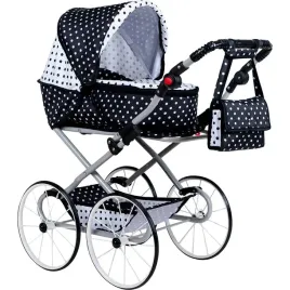 retro-wozek-dla-lalek-2w1-new-baby-natalia-bialo-czarny