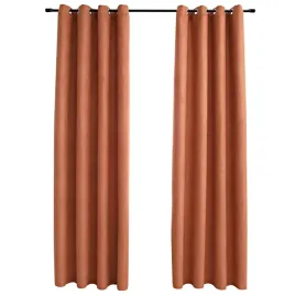 zaslony-z-poliestru-imitujacego-zamsz-rdzawe-140x245-cm-2-sztuki