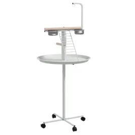 stolik-dla-ptakow-pawhut-bialy-o60-x-138h-cm