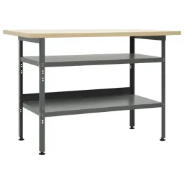 stol-warsztatowy-z-regulowanymi-polkami-szary-120x60x85-cm