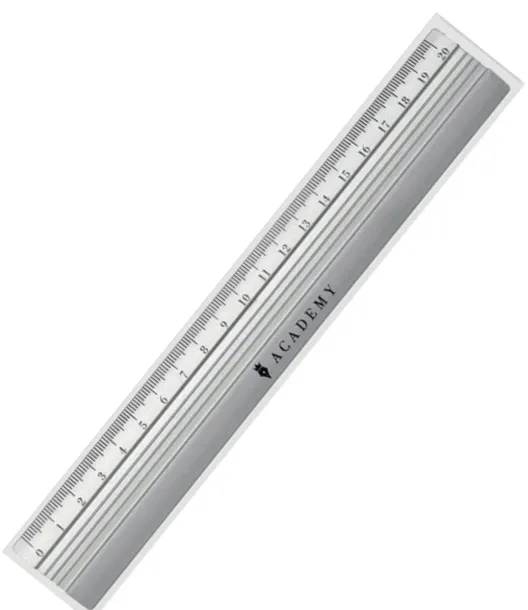 Linijka szkolna aluminiowa 20 cm Academy