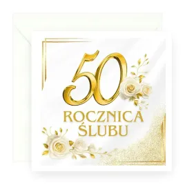 zaproszenia-na-rocznice-slubu-personalizowane-zlote-roze-koperta-biala