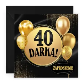 zaproszenia-na-40-urodziny-personalizowane-zlote-balony-koperta-czarna