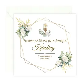 zaproszenia-na-komunie-personalizowane-geometryczne-kwiaty-koperta-biala
