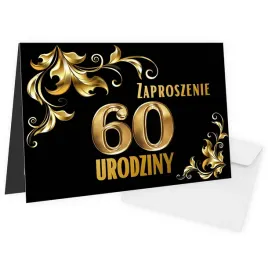 zaproszenia-na-60-urodziny-czarne-zloto-party-koperta-biala