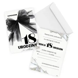 zaproszenia-na-18-urodziny-czarna-kokarda-koperta-biala