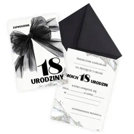 zaproszenia-na-18-urodziny-czarna-kokarda-koperta-czarna