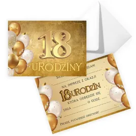 zaproszenia-na-18-urodziny-golden-koperta-biala