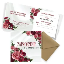 zaproszenia-na-18-urodziny-kwiaty-bordo-koperta-eko
