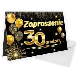 zaproszenia-na-30-urodziny-zlote-balony-koperta-biala