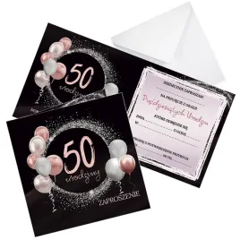 zaproszenia-na-50-urodziny-rozowe-balony-koperta-biala-az11