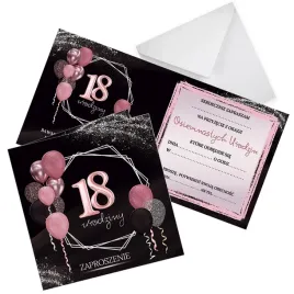 zaproszenia-na-18-urodziny-rozowe-balony-koperta-biala