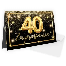 zaproszenia-na-40-urodziny-zlote-balony-party-koperta-biala