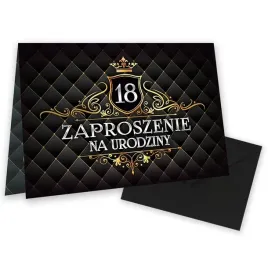 zaproszenia-na-18-urodziny-gold-koperta-czarna