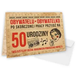zaproszenia-na-50-urodziny-prl-koperta-biala