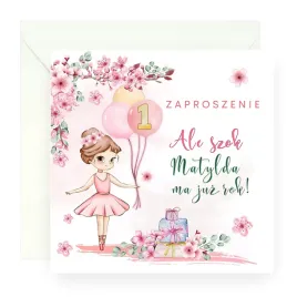 zaproszenia-na-roczek-personalizowane-baletnica-koperta-biala