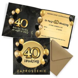 zaproszenia-na-40-urodziny-czarno-zlote-koperta-eko