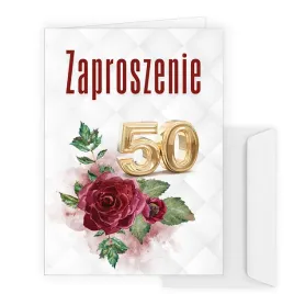 zaproszenia-na-50-urodziny-bordowe-roze-koperta-biala
