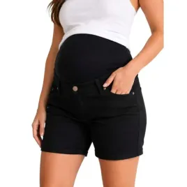 spodenki-ciazowe-jeansowe-czarne-bawelniane-krotkie-szorty-38-40-m-l