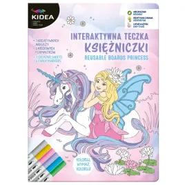 interaktywna-teczka-ksiezniczki-zestaw-kreatywny-tablice-karty-mazaki-kidea