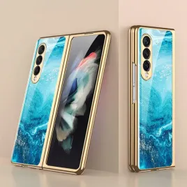 custodia-etui-do-samsung-galaxy-z-fold-3-5g-niebieski-ocean-marmur