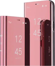 coque-etui-z-klapka-clear-view-do-xiaomi-redmi-note-13-pro-5g-rozowe-zloto