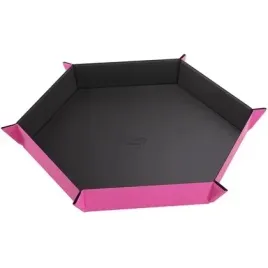 gamegenic-magnetic-dice-tray-hexagonal-black-pink-gamegenic