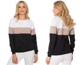 bluza-damska-bez-kaptura-bawelniana-trzykolorowa-dlugi-rekaw