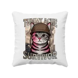 tummy-ache-survivor-kot-zolnierz-poduszka-z-kotem-kotami-mem-memy-smieszna
