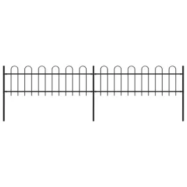 vidaxl-ogrodzenie-z-zaokraglonymi-koncami-stalowe-34x06-m-czarne