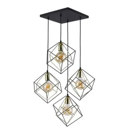 tk-lighting-lampa-wiszaca-alambre-4xe27-czarny-zloty
