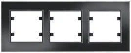 hager-ramka-potrojna-pozioma-lumina-szklo-czarne