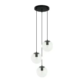 italux-lampa-wiszaca-sarpo-3xe27-czarny-transparentny