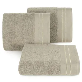 recznik-olivia-50x90-bezowy-ze-zlotym-haftem-bawelna-frotte