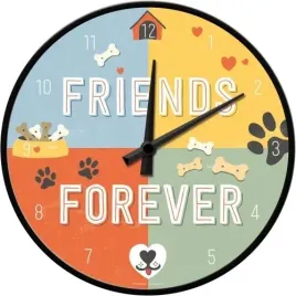 zegar-scienny-friends-forever-pies-dla-fana-prezent-kot-okazja