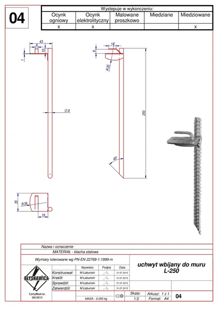 uchwyt-wbijany-do-muru-l-250-stopien-ochrony-ip-ip68