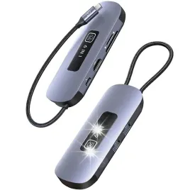 usams-adapter-hub-6w1-2xusb-3-0-tf-sd-usb-c-hdmi-pd100w-szary-tarnish-sj64