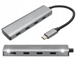 hub-usb-typ-c-digitus-4-portowy-4x-usb-typ-c-aluminium-5gbps
