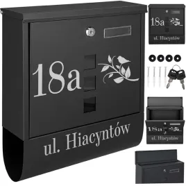 skrzynka-na-listy-tuba-czarna-ze-wzorem-napis