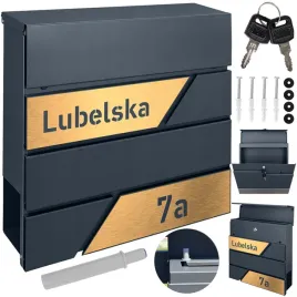 antracytowa-skrzynka-pocztowa-w-nowoczesnym-stylu-wyposazona-w-zlota-grawerowana-tabliczke