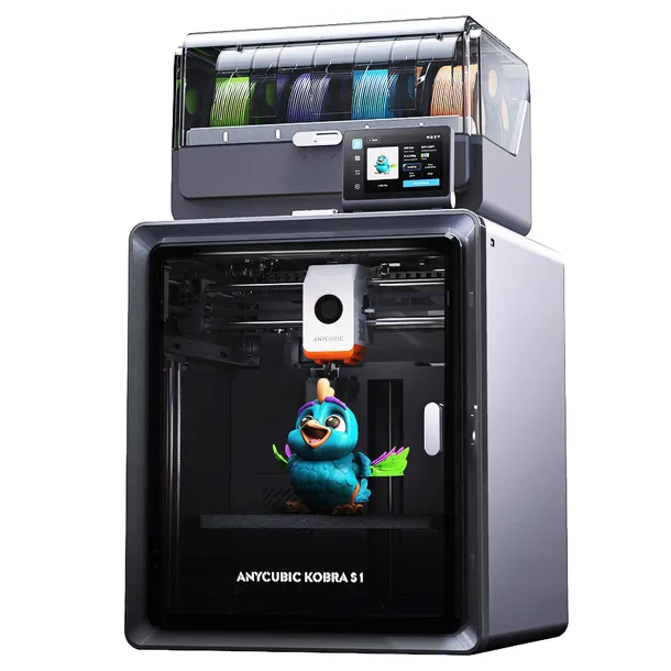 DRUKARKA 3D ANYCUBIC KOBRA S1 COMBO COREXY 600 MM/S ZAMKNIĘTA WIELOKOLOROWA