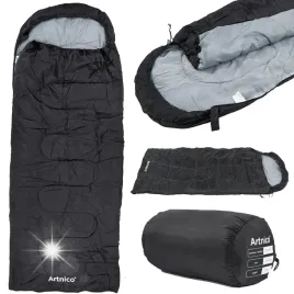 spiwor-turystyczny-2w1-z-kapturem-210-x-75-cm-lekki-950-g-koldra-czarny