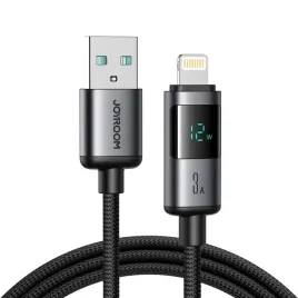 kabel-joyroom-pro-prism-3a-usb-a-lightning-z-wyswietlaczem-12m-czarny